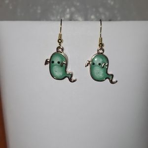 Green Ghost Earrings